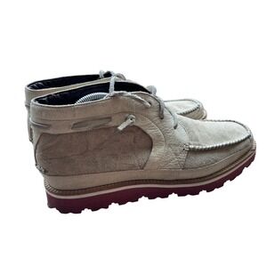 Cole Haan Nike Air Moc Boots Leather Booties Lace Up C11215 Beige Size‎ 9.5M